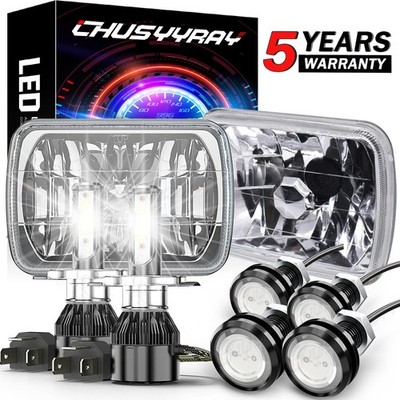 For Toyota Pickup 1982-1995 Truck Headlights Hi/Lo Beam 8pcs Lamps 5x7 7x6 LED