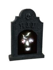 Sound Activated Illuminated Skull Tombstone