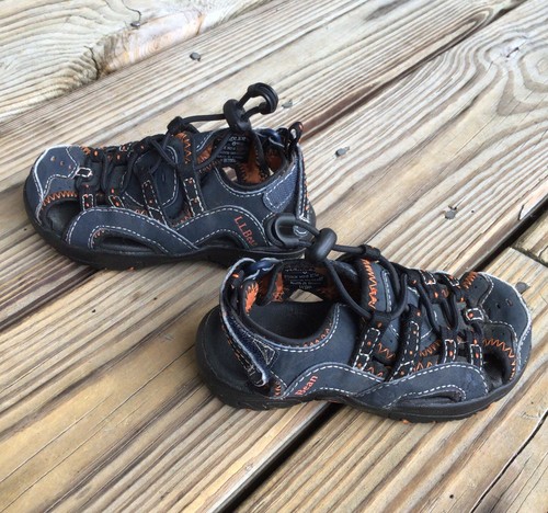 LL Bean Sport Sandals Toddlers Sz 6 Navy Outdoor Fisherman Water Shoes JAC621 - Picture 2 of 8