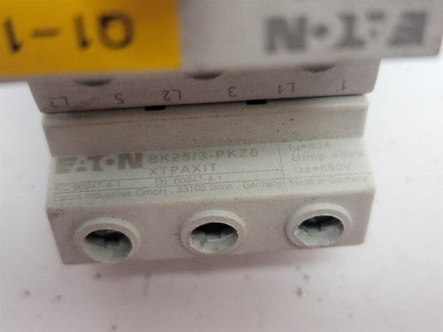 Disyuntor de protección del motor Eaton PKZM0-25, 25A, 3 polos, con BK25/3-PKZ0 - Imagen 7 de 10