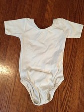 Vintage Mint Body Wrappers white Girl's dance outfit 4/6 leotard bodysuit