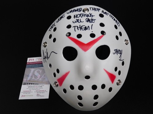 Ari Lehman Signed Jason Voorhees White Hockey Mask Friday The 13th Quote JSA COA - Picture 1 of 3
