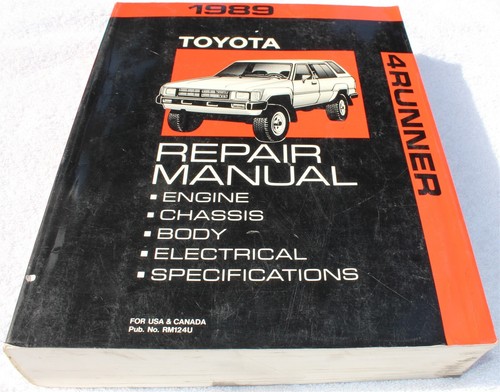 1989 Model Toyota 4 Runner 4Runner Repair Manual Printed in Japan - Picture 3 of 11