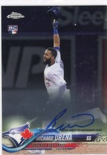 2018 Topps Chrome  Richard Urena   Auto    RC    Toronto Blue Jays    RA-RU