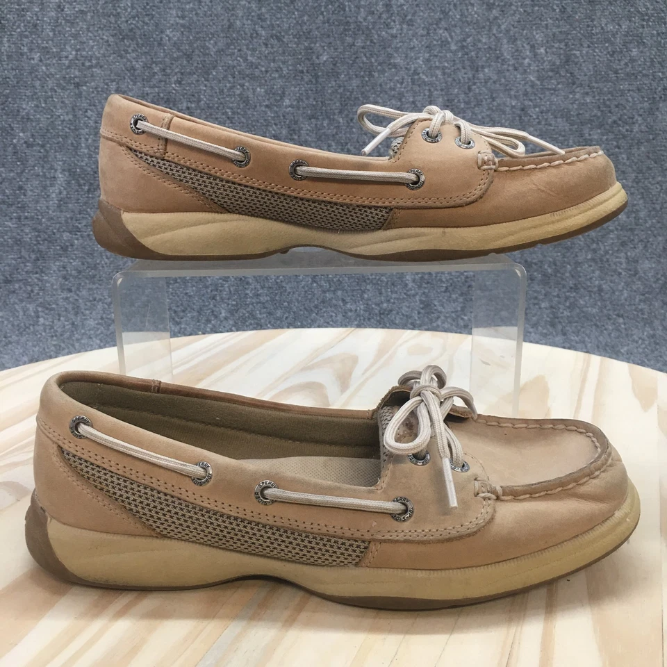 Zapatos de barco Sperry Top Sider para mujer 6,5 M pez ángel beige cuero informales 9773581 Foto 2 de 4