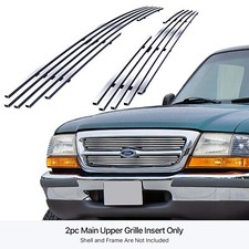 Fits 1998-2000 Ford Ranger Upper Stainless Steel Billet Grille Grill Insert
