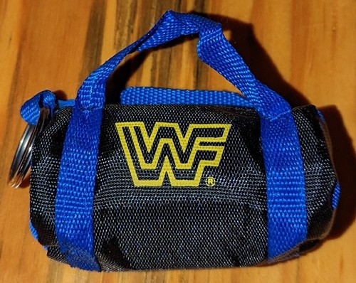 Rare Vintage WWF WWE Wrestling Keychain mini duffle bag 3.25", mail away item - Picture 2 of 7