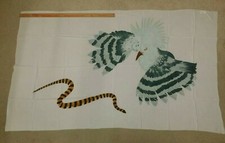 Batik Hand Painted in Bali White 100 Rayon SARONG PAREO - Full Size UNIQUE