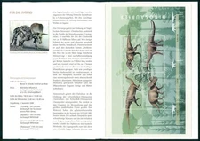 GERMAN POST FOLDER 2008/34 DINOSAURS DONOSAUR PREHISTORIC FOSSILS DINOSAURIER