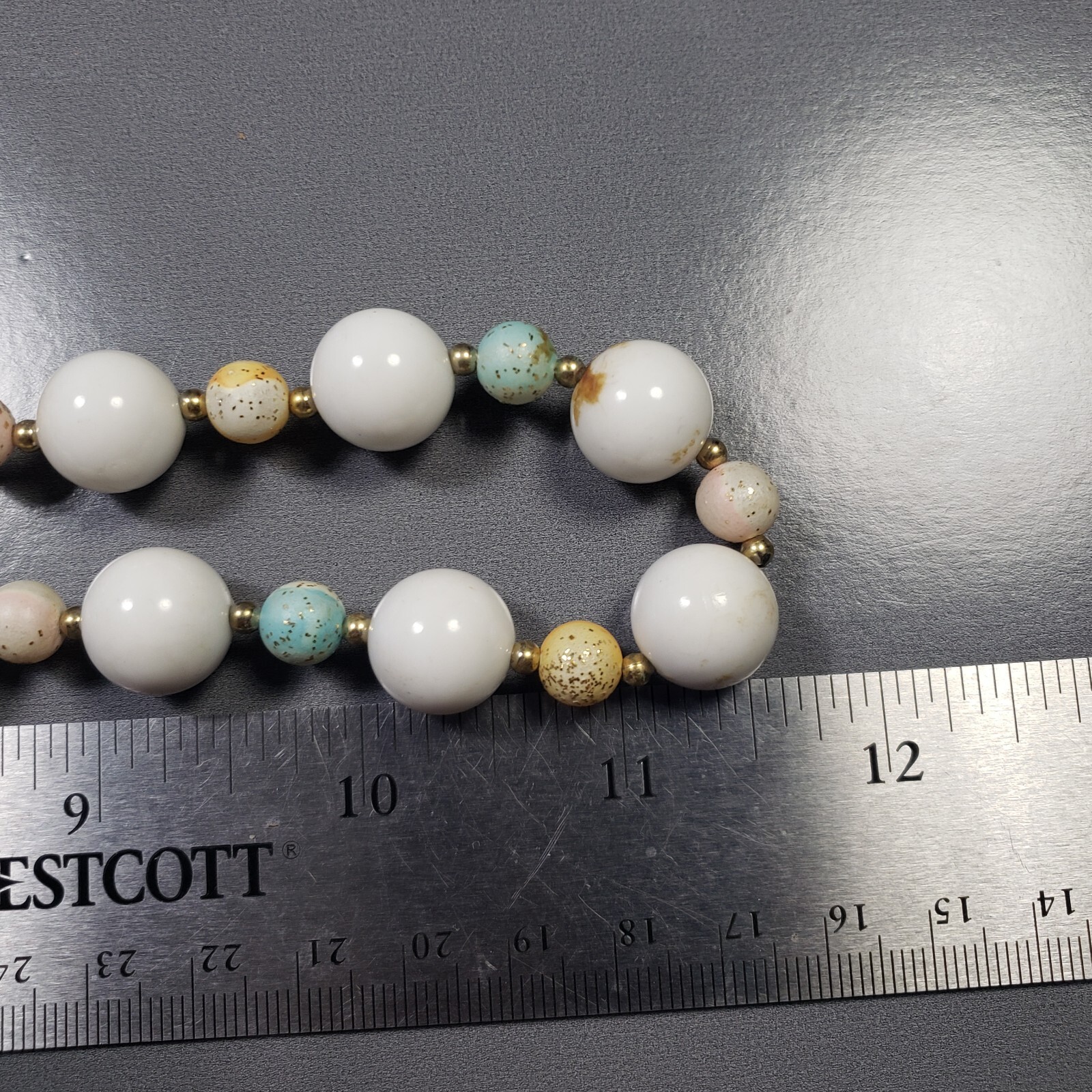 Beaded Necklace Multicolored Statement Mid Centur… - image 8