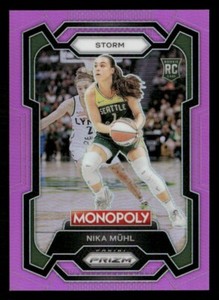 2024 Panini Prizm Monopoly WNBA - Nika Muhl RC Rookie Pink /149 #4 Storm