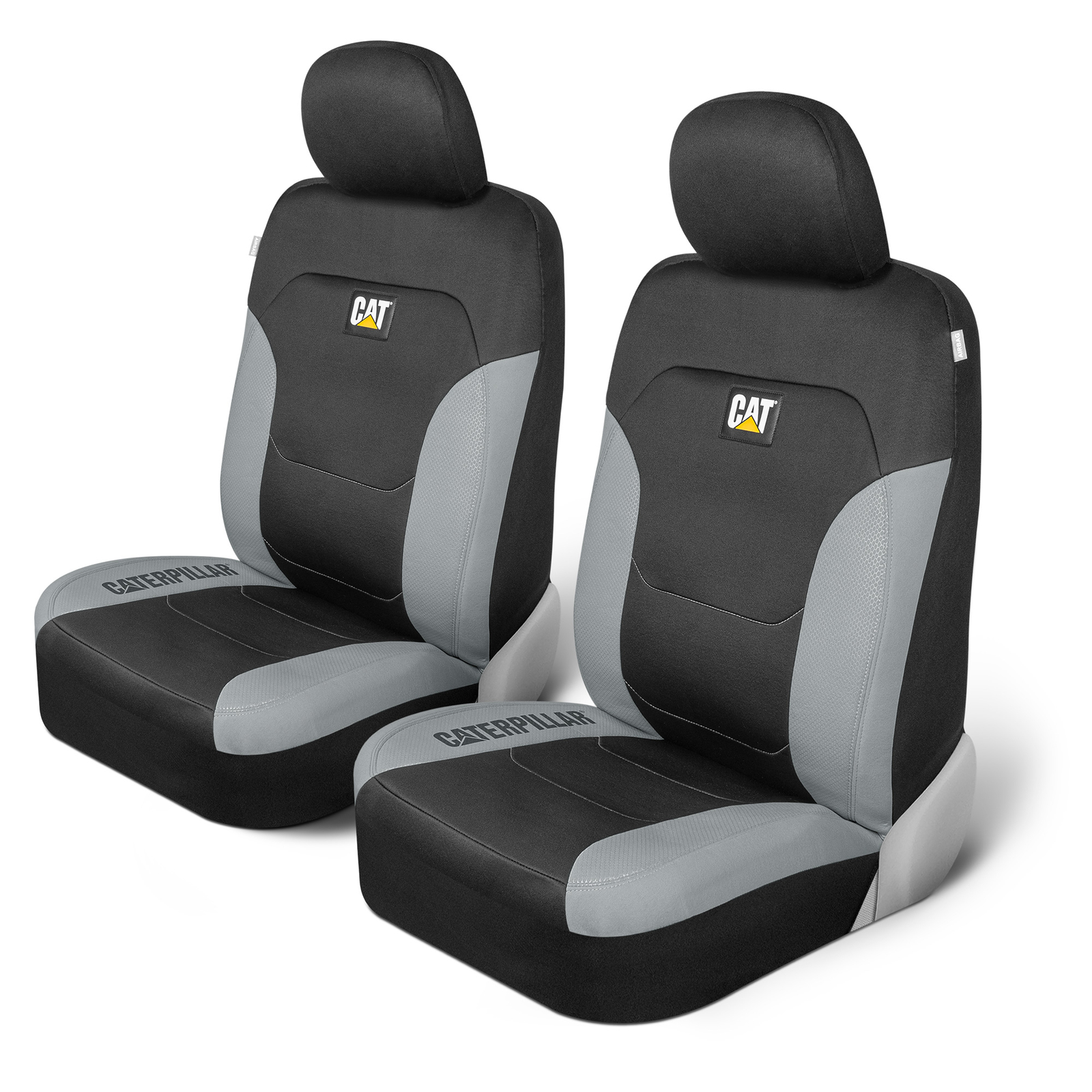 CAT Flex Fit Car Seat Covers for Front Seats Black Gray Truck Seat