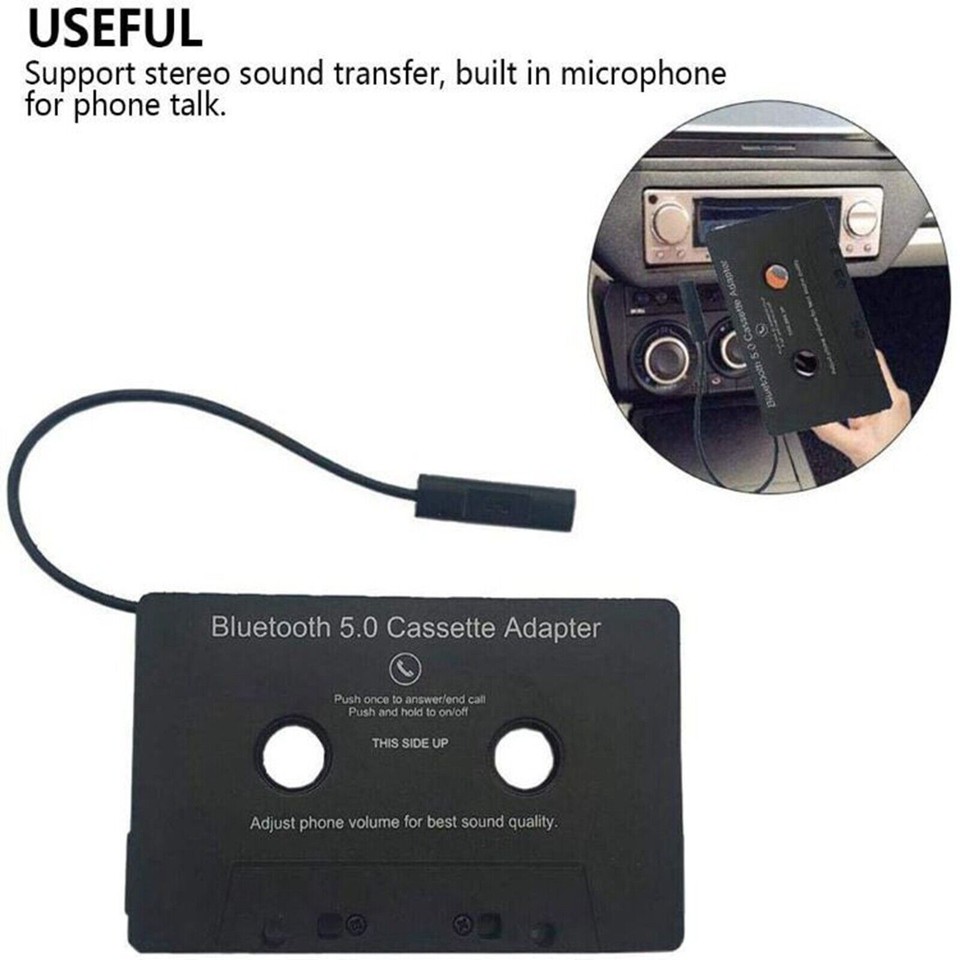 Bluetooth 5.0 Car Audio Stereo Sound Cassette Tape Adapter MP3 Hands