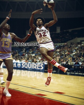 70's ABA Denver Rockets Defend Against Dr J Virginia Squires Color 8 X 10 Photo 