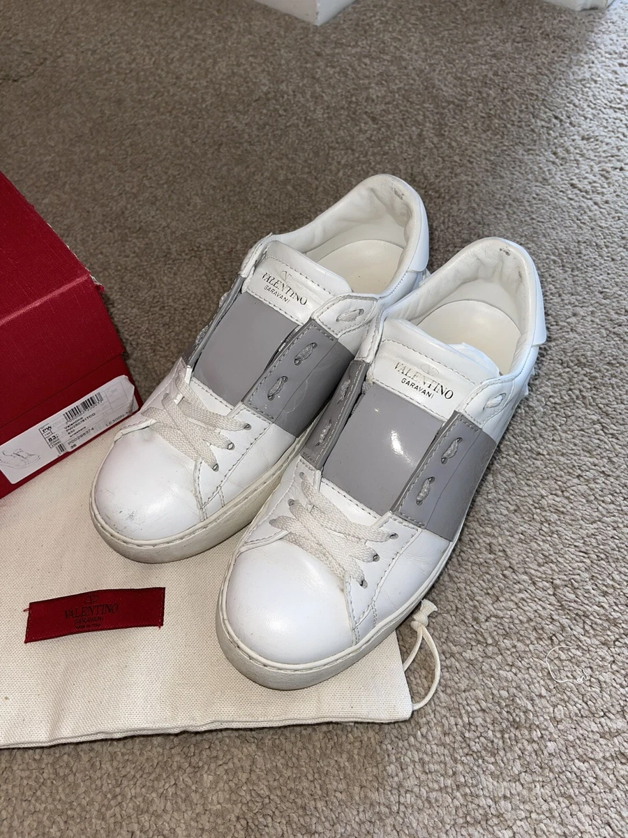 Valentino Garavani White Grey Trainers Size 3