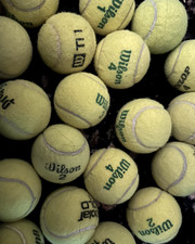 19 Used Assorted Tennis Balls Wilson, Dunlop, etc. Great for Dog Toys, Walkers