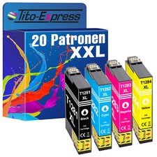 20 Patronen XL PlatinumSerie für Epson Stylus Office BX 305F BX 305FW T1281-1284