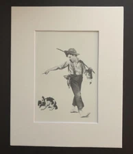 Norman Rockwell "Go Home'" 8 x 10 Matted Art Print-1918