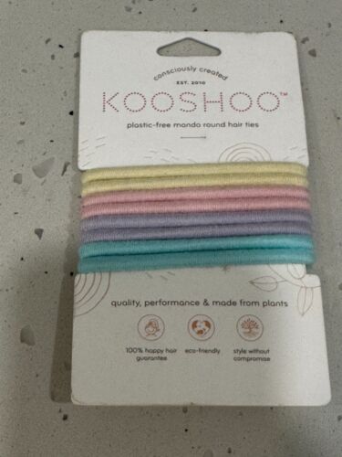 KOOSHOO Plastic-Free Mini / Mondo Hair Ties, 8 / 12 Pack, Various Colours, NEW - Bild 1 von 12