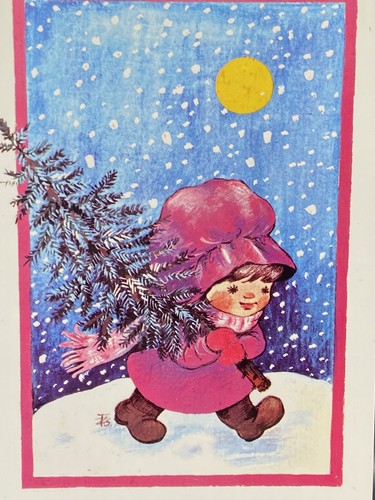 Rare Collectible Vintage Christmas Postcard With Canceled Stamp - 1986 - Picture 2 of 3