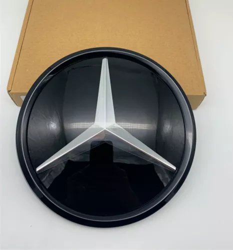 18.5CM STERN LOGO SPIEGEL GRILL PLAKETTE SCHWARZ PLAKETTE MERCEDES BENZ A B C E - Bild 1 von 6