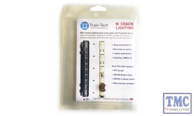 TTCN21 Train Tech Spur N kaltweiße Reisebus-Beleuchtungsleiste mit blinkendem Hecklicht