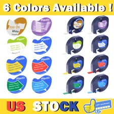 5×Multicolor Label Tape Refills for DYMO LetraTag LT-100T 16952 91330 91331 12mm