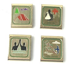 Lot of 4 Vintage Boy Scouts of America BSA Belt Loop Slides Swimming First Aid