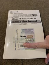 Microsoft Works Suite 99 With Product ID Key NEW And Sealed MG 