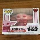 Funko Pop! Vinyl: Star Wars - Grogu with Cookies (Pink) damaged box read