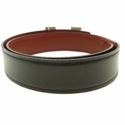 Authentic HERMES Belt Black Leather #407076 s-l400.jpg main image 2