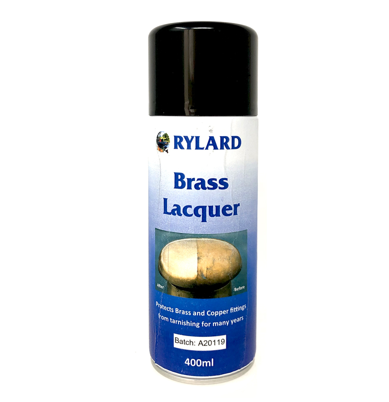 Incralac Rylard Brass Lacquer 400ml AERO Spencer Coatings Aerosol Spray