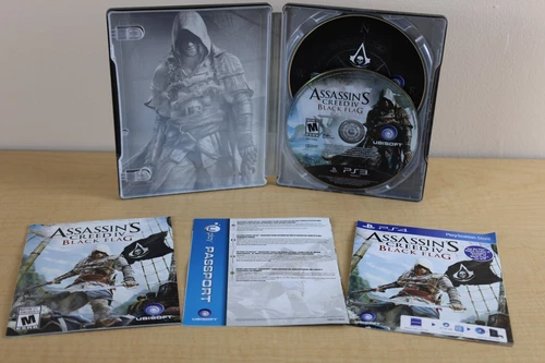 Assassins Creed IV Black Flag Limited Edition RARE Steelbook Game PS3 Soundtrack