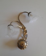 Applique in ferro battuto e vetro di Murano classica rustica da parete 2 Luci