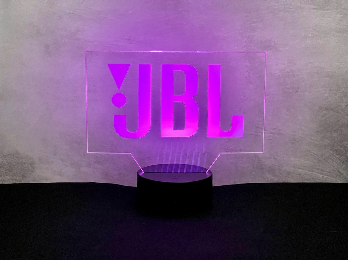 JBL LED Edge Lit Lighted Sign W/ 16 Color Base And Remote 7.8
