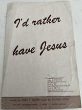 I d Rather Have Jesus Beverly Shea Sheet Music Vintage