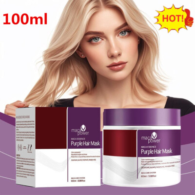 100ml Karseell Purple Hair Mask Maca Essence Deep Nourish Brighten Hair 1PCS DES