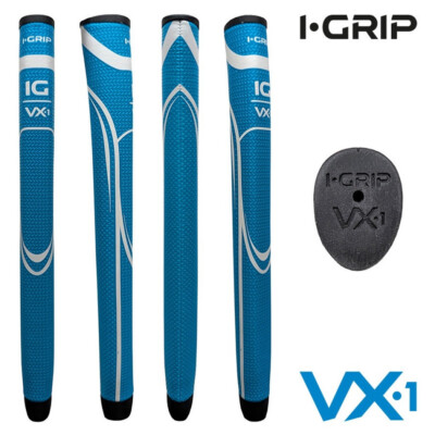 iGrip VX1 Pistolenputtergriff KLEIN blau weiches Gefühl rutschfeste Textur + GRATIS Band