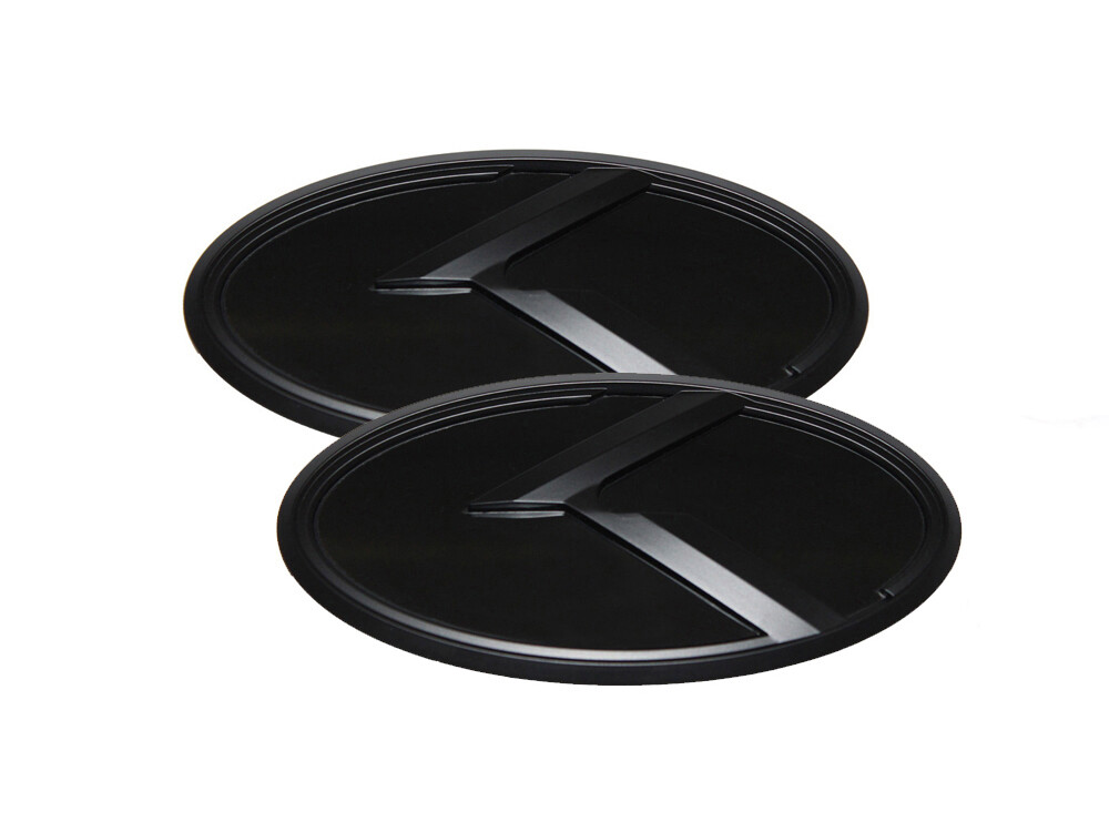 3D K Logo Emblem Black & Black 2pc (Fits: HYUNDAI 2011-2015