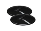 3D K Logo Emblem Black & Black 2pc (Fits: KIA 2016-2021 Sorento)