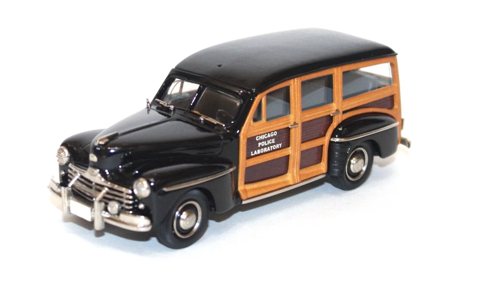 Brooklin IPV 45 1948 Ford V8 Woody Wagon Chicago Police Lab 1:43 Mint/ Box 2017 - Image 3 of 4