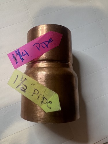 Canada 1 1/2” x 1 1/4” Copper Reducer C X C Sweat Pressure Fitting - Picture 2 of 5