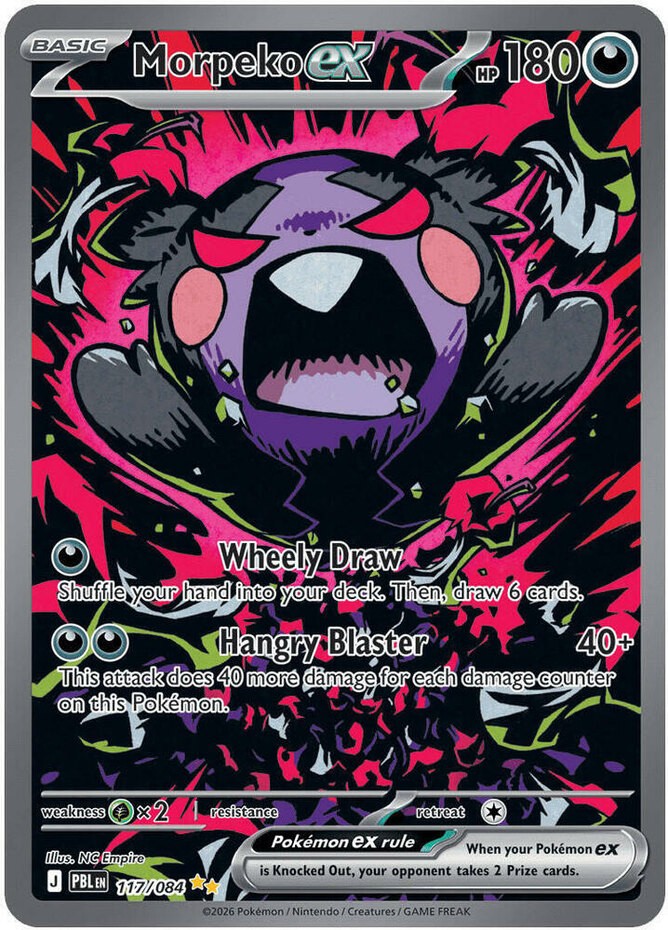 Morpeko ex - 117/084 - Special Illustration Rare NM, English Pokemon Pitch Black