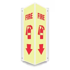 Condor 480Z28 High Visibility Safety Sign, 18 In Height, 7 1/2 In Width, Petg,