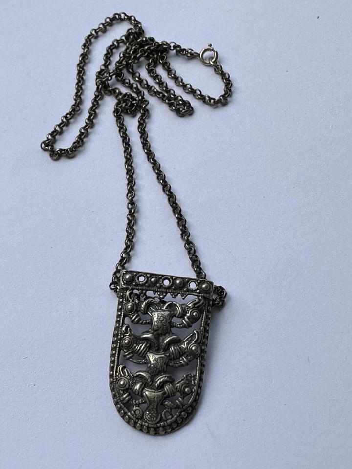 David Andersen Sterling Silber Halskette Norwegen Norweger Vintage Wikinger 890 - Bild 3 von 4