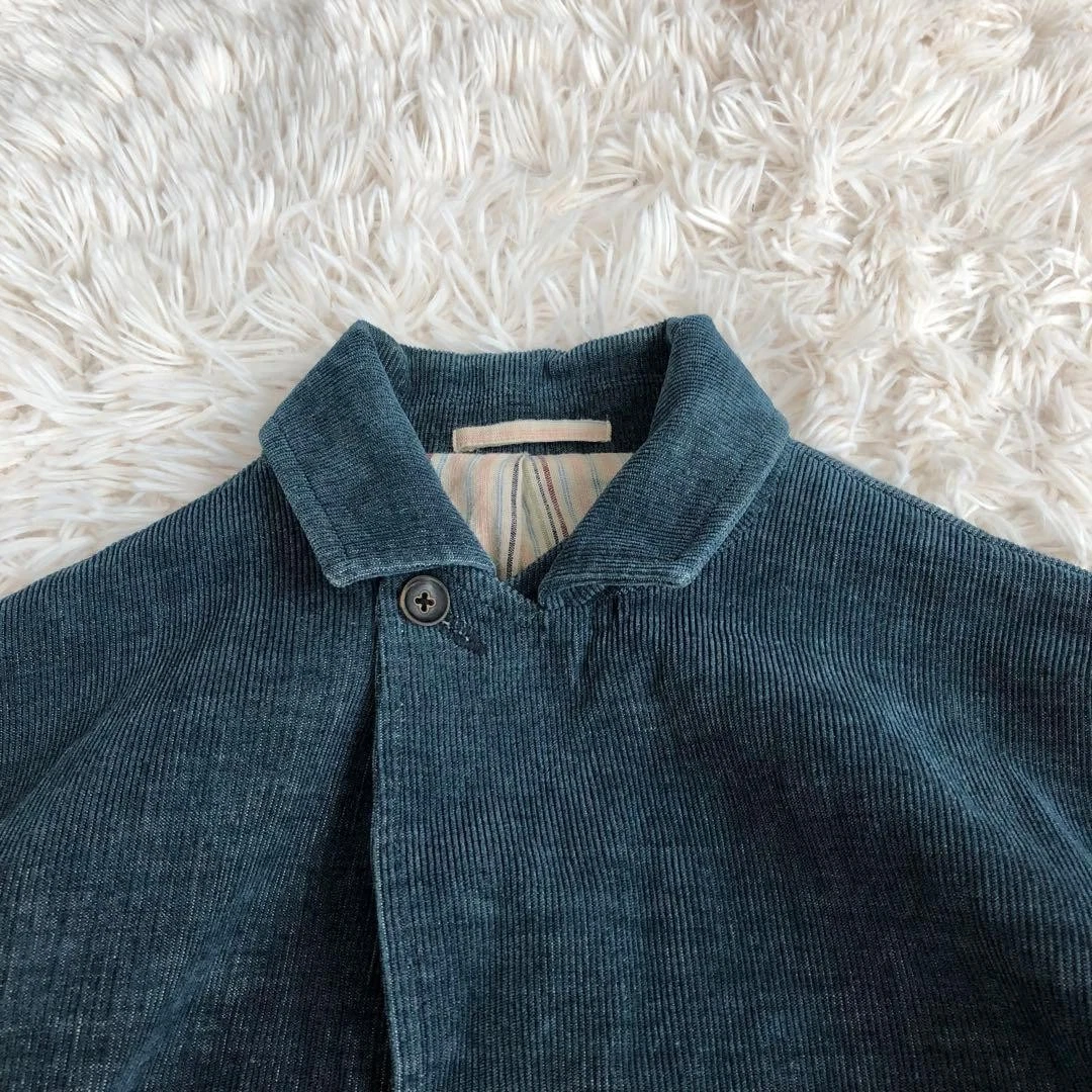 45rpm Indigo Corduroy Jacket Coverall Tailored Jacket Size 3 Shoulder 43cm JPN image 9