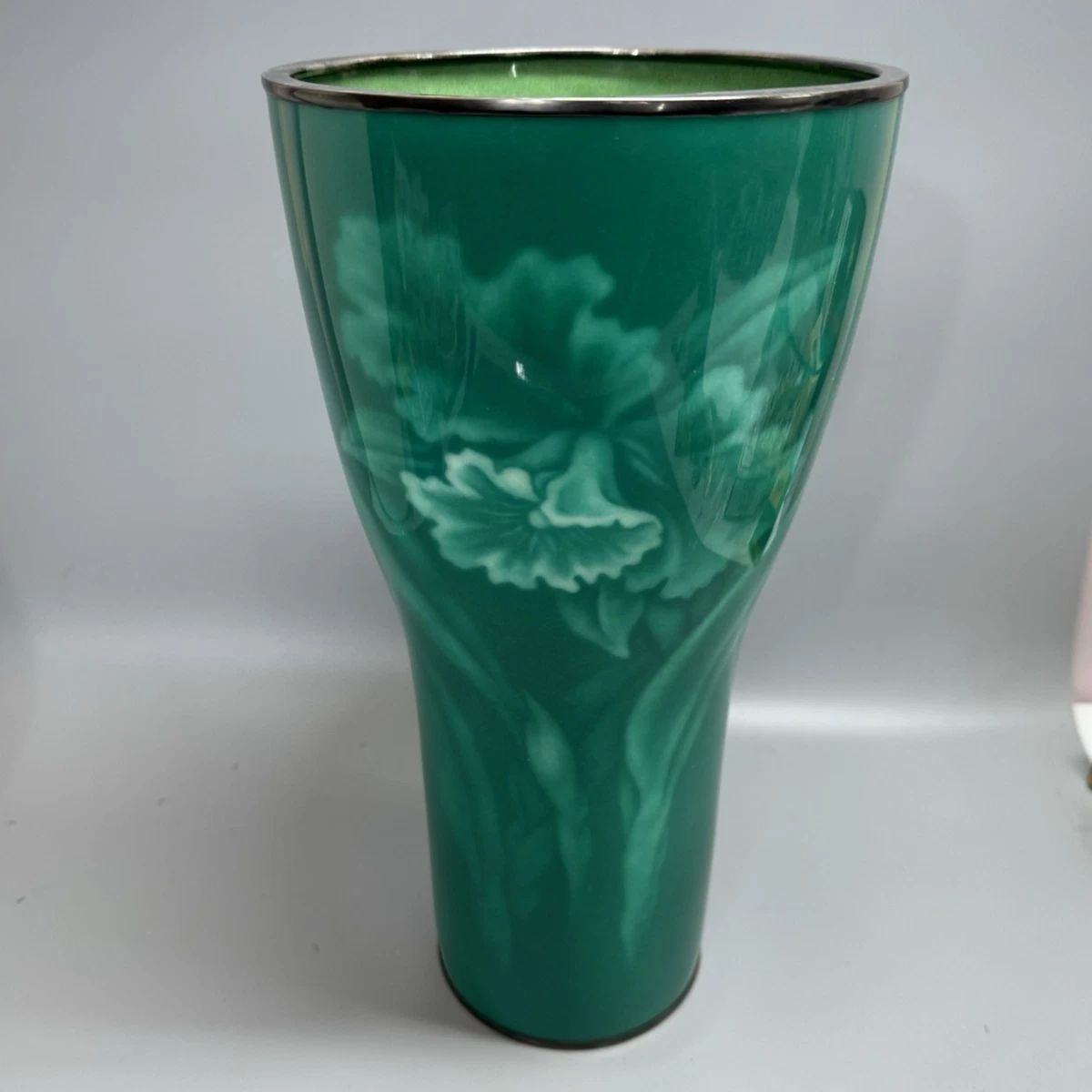 银色景泰蓝日本古董花瓶| eBay