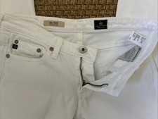 AG ADRIANO GOLDSCHMIED The Stilt Cigarette Leg Jeans  White 27R