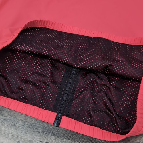 Victoria's Secret Pink Colorblock Anorak Hoodie Jacket Coral Pink M/L Mesh Lined - Picture 14 of 14