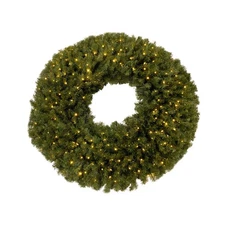 60in. Large Christmas Wreath - Artificial Spruce Wreath with 300 LED Lights a...
